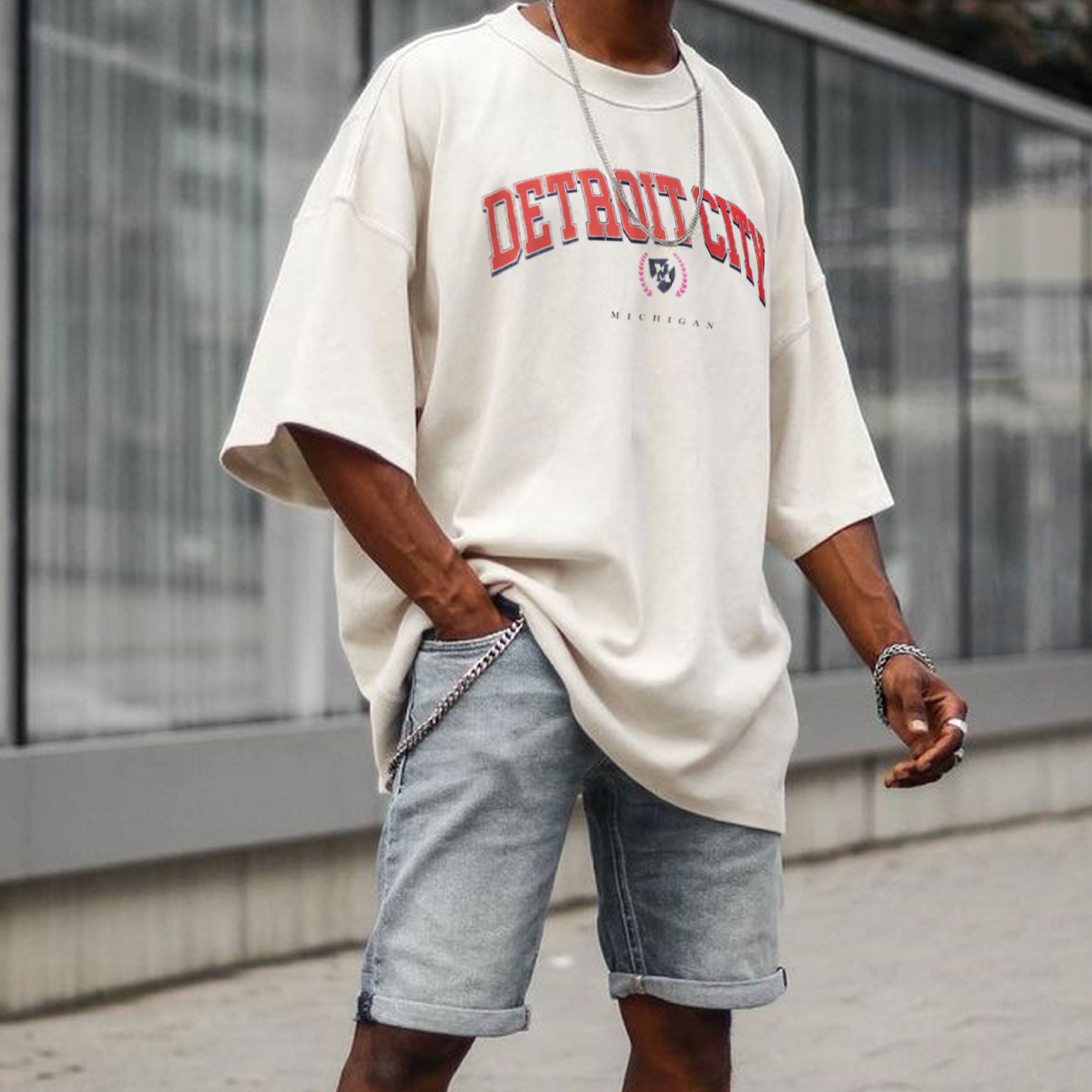 Oversized White T-shirt Mens