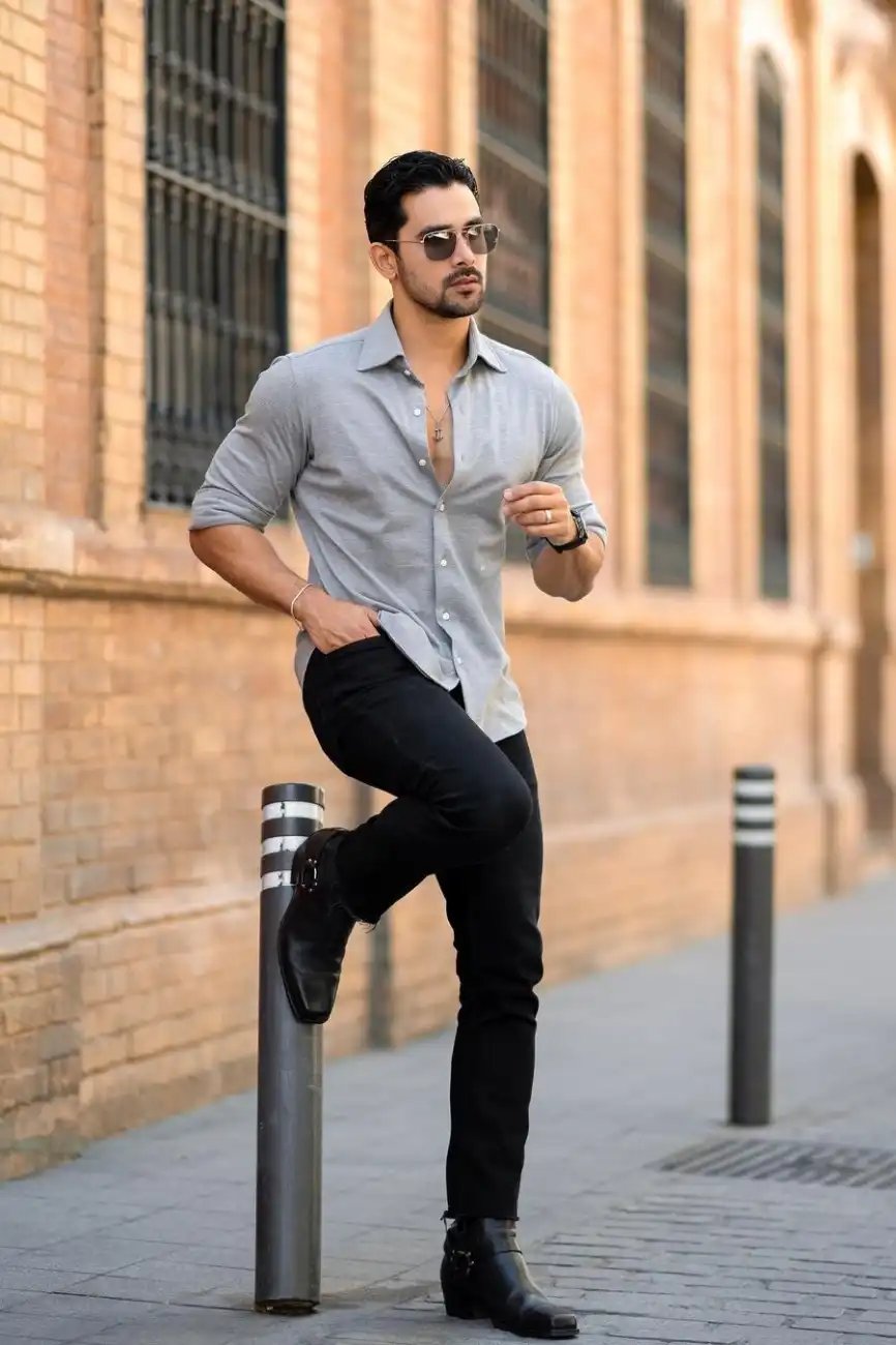 Grey Shirt Combination