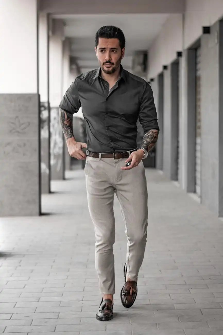 Grey Shirt Combination