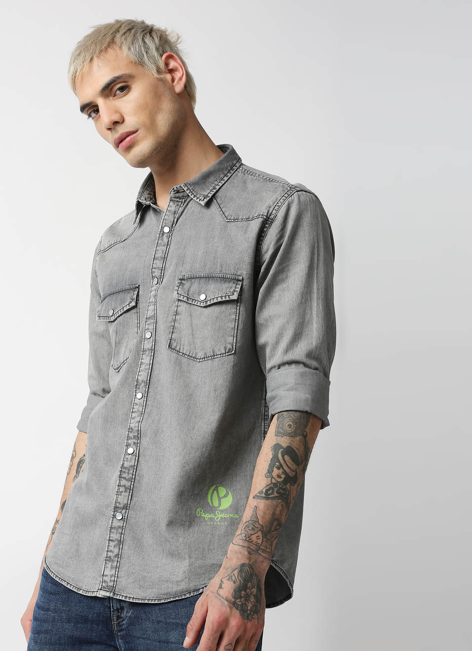 Grey Denim Shirt