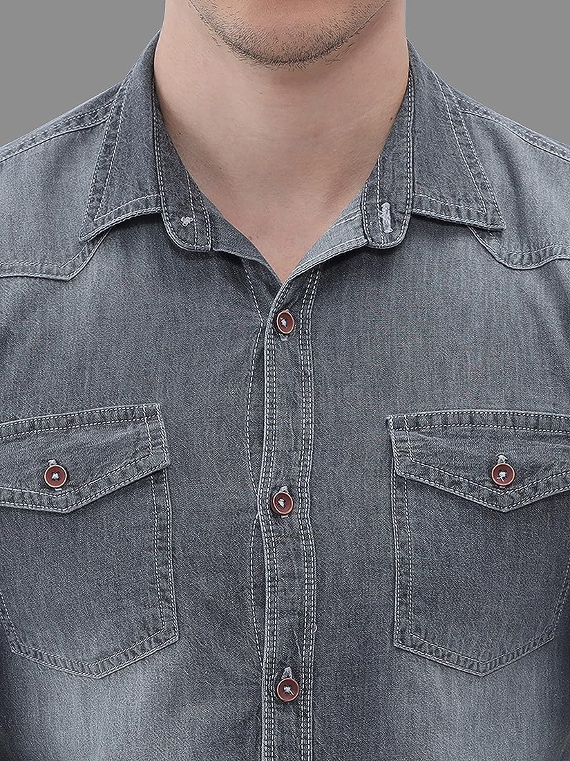 Grey Denim Shirt